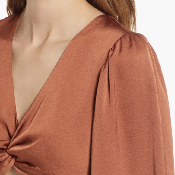 Shona Joy Twist Front Long Sleeve Cocktail Dress - Picture 10 of 10